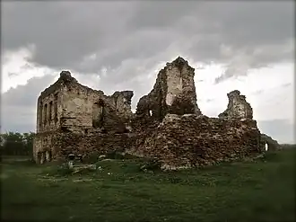Ruins of seneschal Constantin Cantacuzino's palace in Filipeștii de Târg
