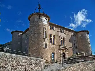 The Château de Rustrel, a historic monument which houses the town hall