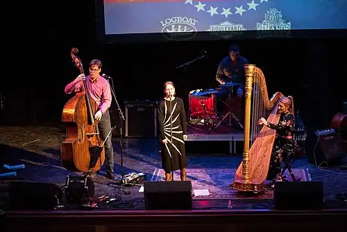 Acuff full band at Folk Fest, January 2018