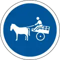 Animal-drawn vehicles only