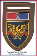 SADF 8 South African Armoured Division Transvaal State Artillery Flash
