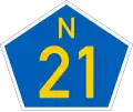 National route N21 shield
