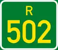 Regional route R502 shield