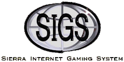 Second logo for the Sierra Internet Gaming System (SIGS logo with text underneath)