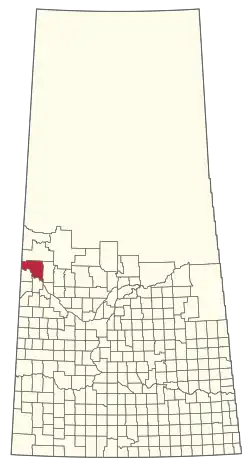 Location of the RM of Frenchman Butte No. 501 in Saskatchewan