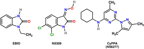 Chemical structure of SK ion channel modulators.
