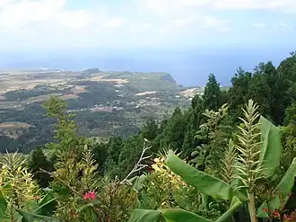 The northern coastal frontier of São Pedro, as seen from Pico Alto, island of Santa Maria