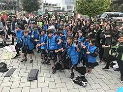 Image 18Kapa haka is performed at a School Strike for Climate in Christchurch 2019. (from Culture of New Zealand)