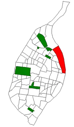 Location (red) of the Near North Riverfront within St. Louis