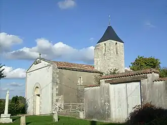 The church in Sainte-Ramée