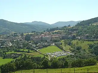 A view of Saint-Félicien from the route to the Col de Fontaille