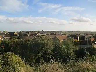 Saint-Rémy-du-Val seen from the ruins of the chateau