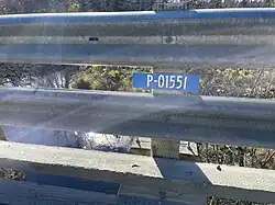 Sign on bridge P-01551, Ruisseau Ayotte, rang Price[3]' [9]