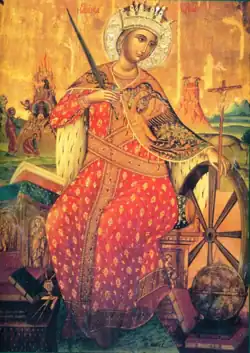 Saint Catherine by Ieremias Palladas, c. 1612