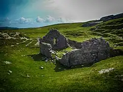 Saint Feichin's church ruins on Omey Island