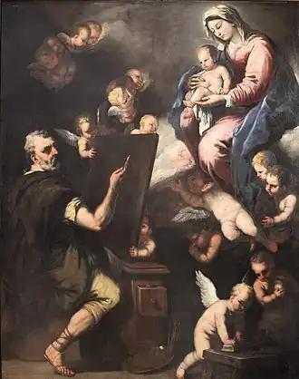 Saint Luke Painting the Virgin (c. 1650-1655) by Luca Giordano