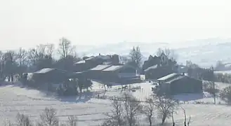 A general view of Saint-Germier in the snow