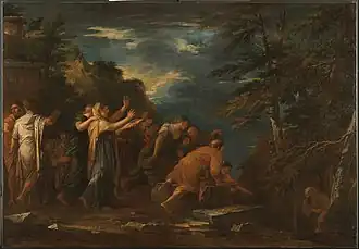 Pythagoras Emerging from the Underworld (1662), oil on canvas, 131 x 189&nbsp;cm., Kimbell Art Museum