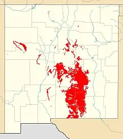 San Andres Formation, United States is located in New Mexico