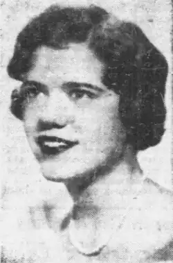 Sandra Burt at age 17, 31 December 1953