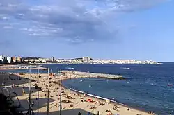 View of Palamós from the beach of Sant Antoni de Calonge