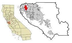 Location within Santa Clara County