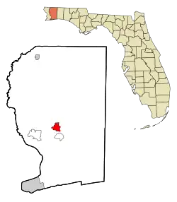 Location of Milton, Florida
