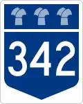 Highway 342 marker