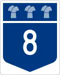Highway 8 marker