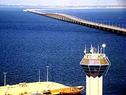 The bridge leading to Bahrain.