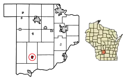 Location of Plain in Sauk County, Wisconsin.