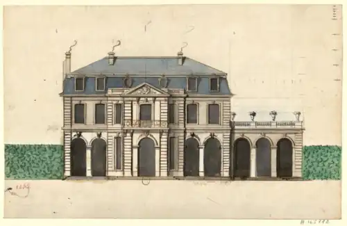 Design for a Pavillion des Bains by Robert de Cotte (intended to be right next of the Upper castle)