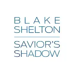 A white background displaying the title and artist of the song in a thin blue font.