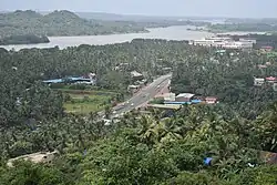 View over Adyar, looking towards Mangalore from Adyar Falls
