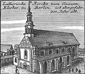 Picture of the monastery church, 1757