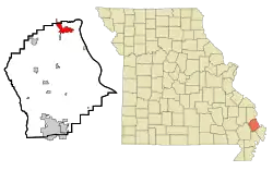 Location of Scott City, Missouri