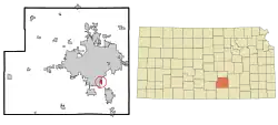 Location within Sedgwick County and Kansas