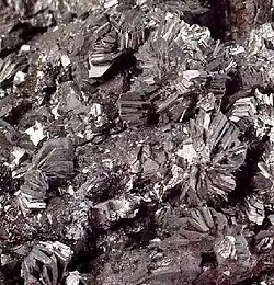 Semseyite from Baia Sprie, Maramureș County, Romania