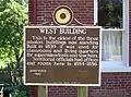 West Building sign