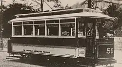 Sheffield Tramways No.56 before entering service in Glossop