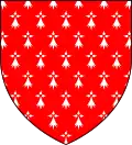 Gules ermined argent
