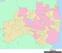 Location of Shinchi in Fukushima Prefecture