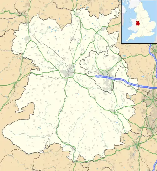 Woofferton transmitting station is located in Shropshire