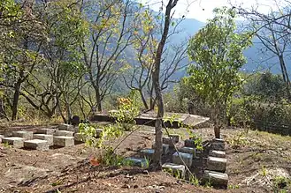 The main Siallum Fort and memorial stones for the fallen