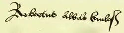 Robert Reid's signature