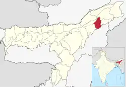 Location in Assam
