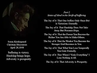 A picture of Kierkegaard and an outline of part 2