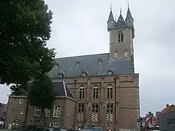 The town hall and the Belfort in Sluis