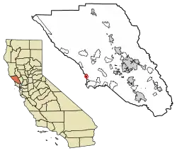 Location of Carmet in Sonoma County, California.