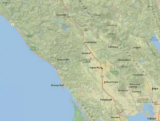 Sonoma State Observatory is located in Sonoma County
